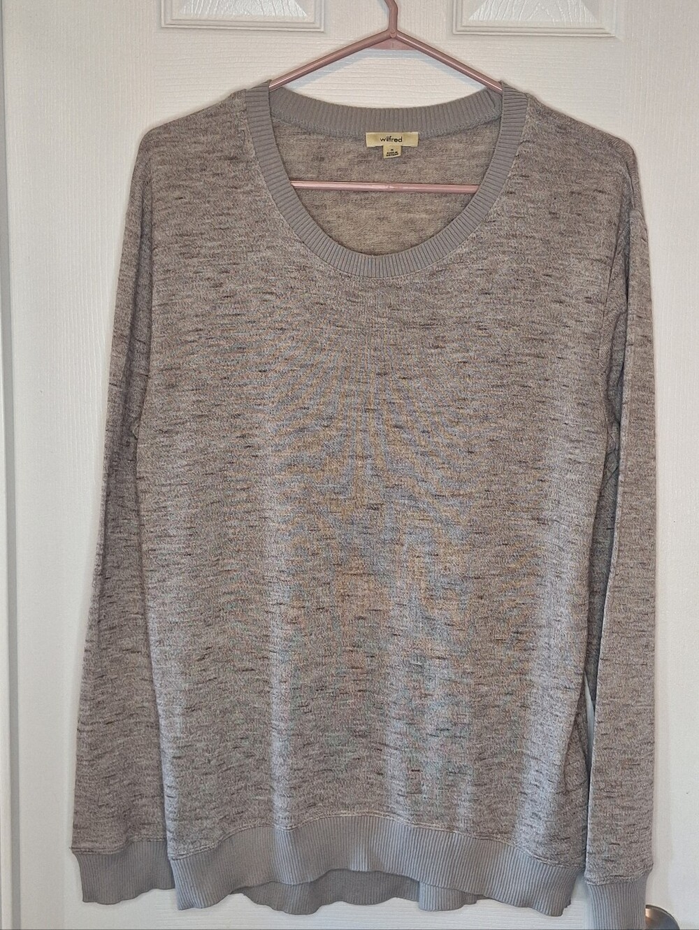 Wilfred Light Heather Brown Crewneck Knit Sweater